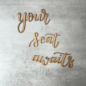 Wedding seating chart sign words